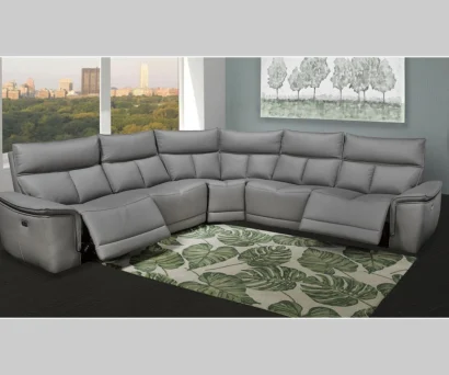 VEINNA POWER RELCINER LEATHER SECTIONAL - Same-Day Pick up Available