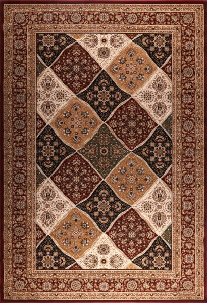 Silk Road 2195A RED Beige Area Rug